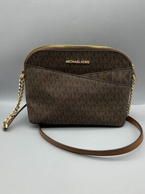 Michael Kors Crossbody Signature MK Dome Purse with Adjustable Strap